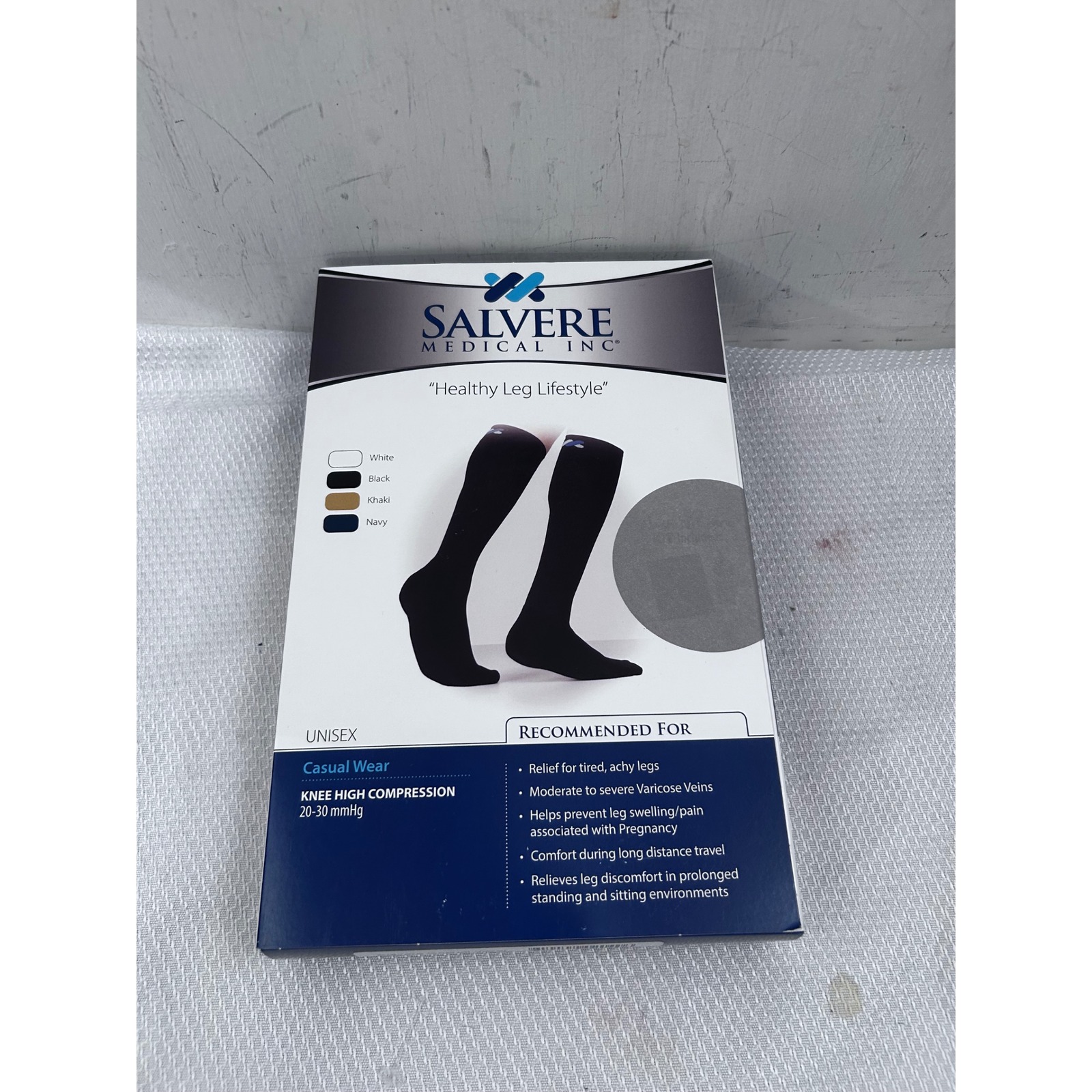 Salvere Compression Socks Medium Black 2030 Mmhg Knee High Unisex